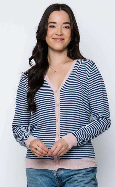 Orb Essential Cardigan - Mini Stripe