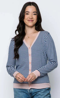 Orb Essential Cardigan - Mini Stripe