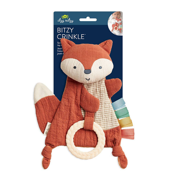 Itzy Ritzy - Fox Bitzy Crinkle™ Sensory Toy with Teether