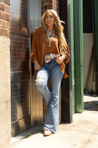 Flowy Split Neck Top