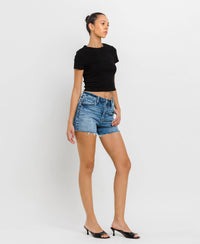The Ally Raw Hem Denim Shorts