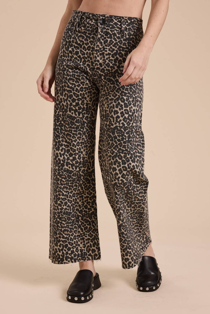 Leopard Wide Leg Jeans