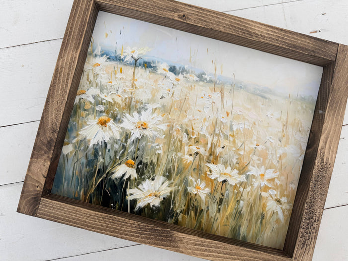 Ashwood Designs - Daisy print 3: Dark Walnut / 11x9