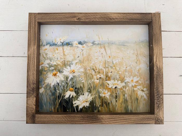 Ashwood Designs - Daisy print 3: Dark Walnut / 11x9