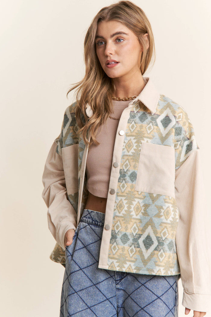 Tribal Button Down Jacket
