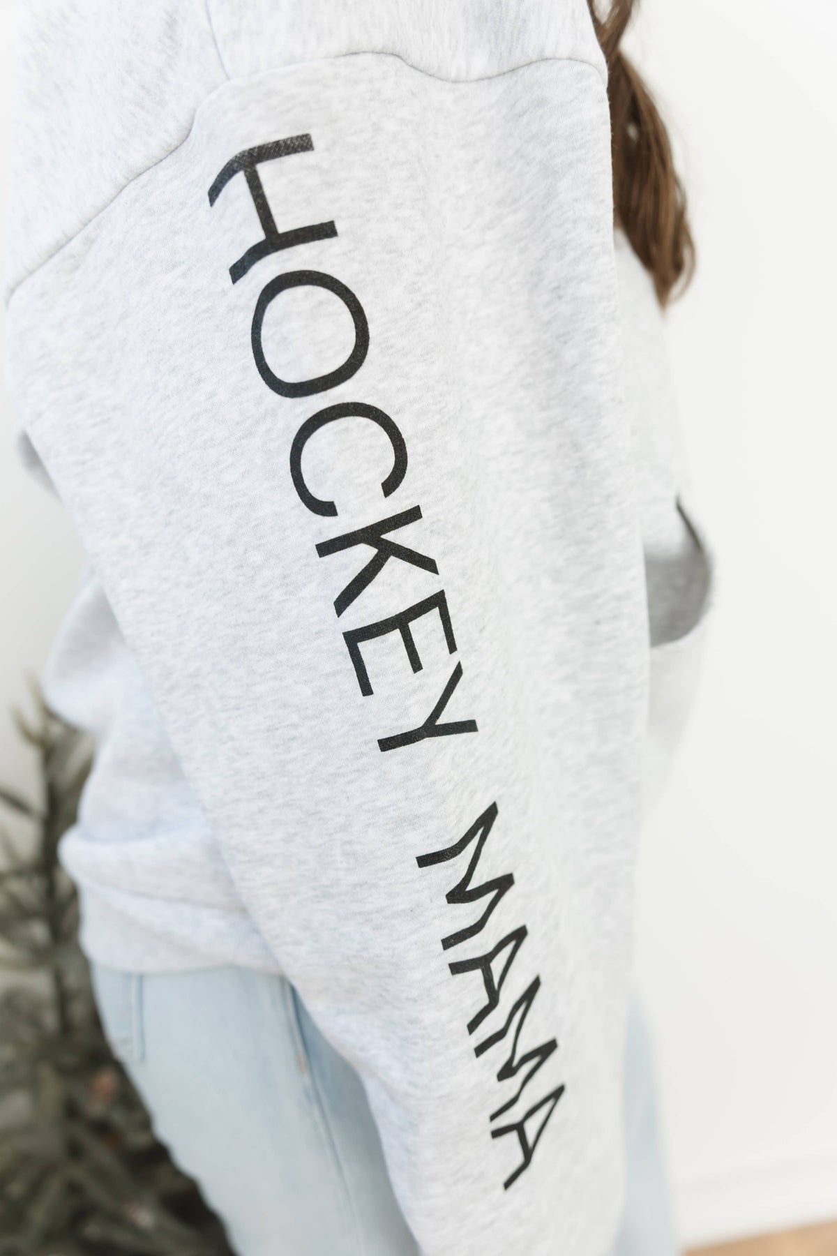 Busy Hockey Mom Hoodie: Ash Grey