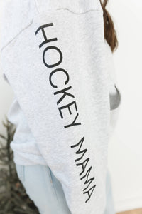 Busy Hockey Mom Hoodie: Ash Grey