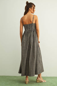 Gloaming Striped Dress - Mocha