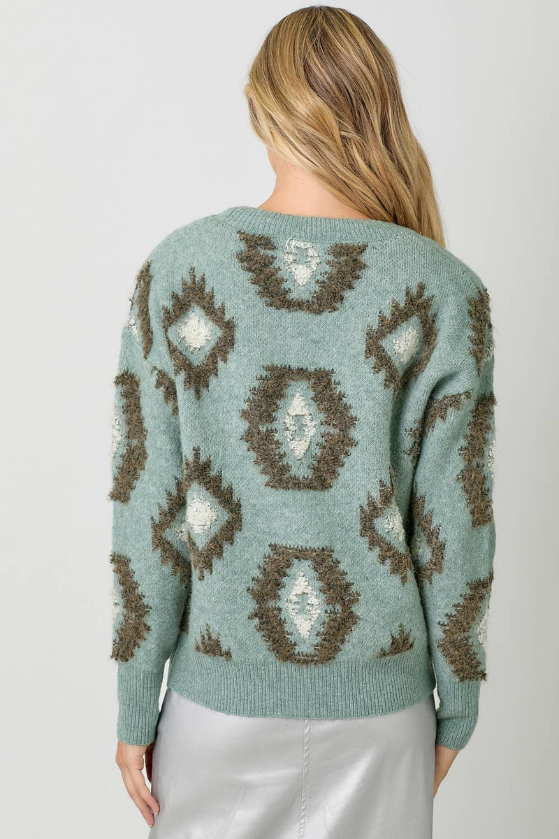 Aztec Cardi - Sage
