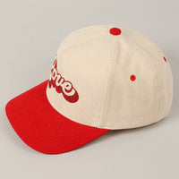 Love Glitter Bubble Letter Corduroy Cap