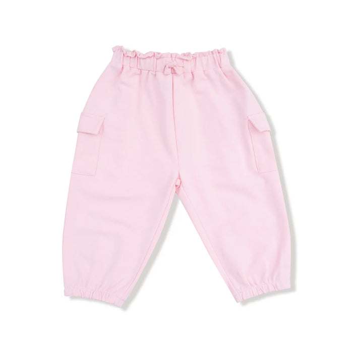 Angel Dear French Terry Cargo Pants - Pink