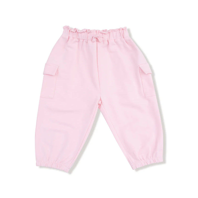 Angel Dear French Terry Cargo Pants - Pink