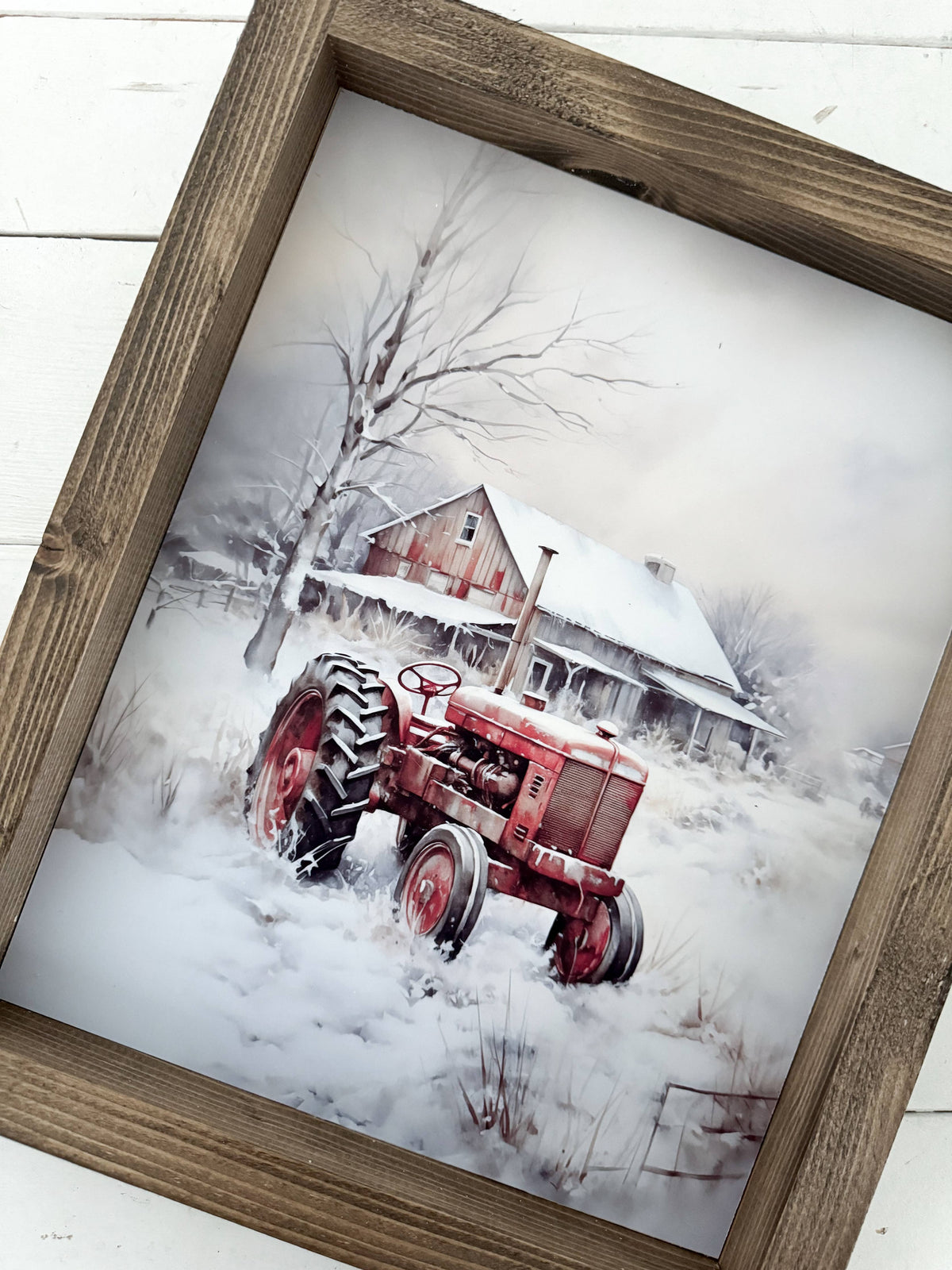 Ashwood Designs - Winter Tractor
: Dark Walnut / 9x11