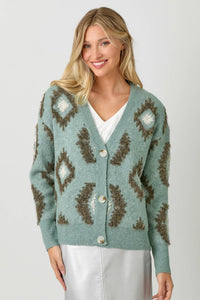 Aztec Cardi - Sage