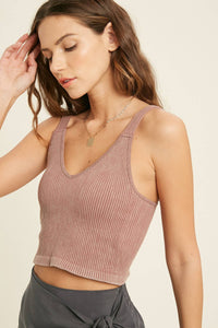 RIBBED BRALETTE - COPPER