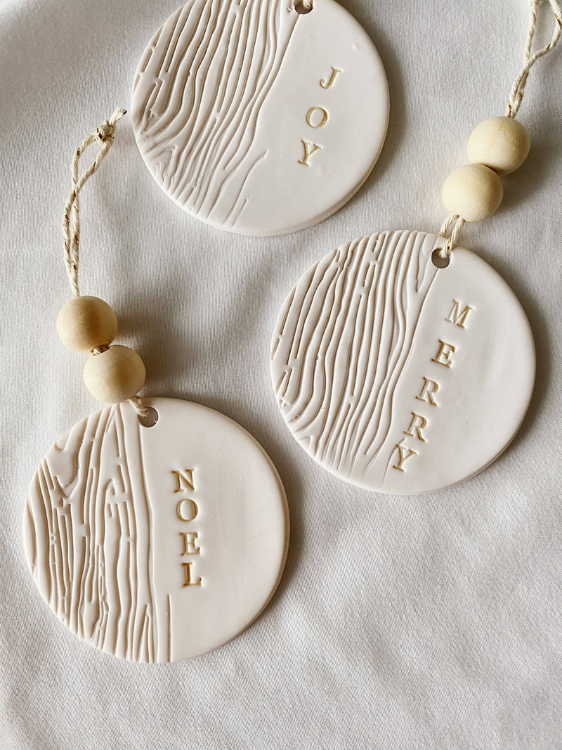 SageClayCo - Hand Made Polymer Clay Tree Ornaments | Set of 3