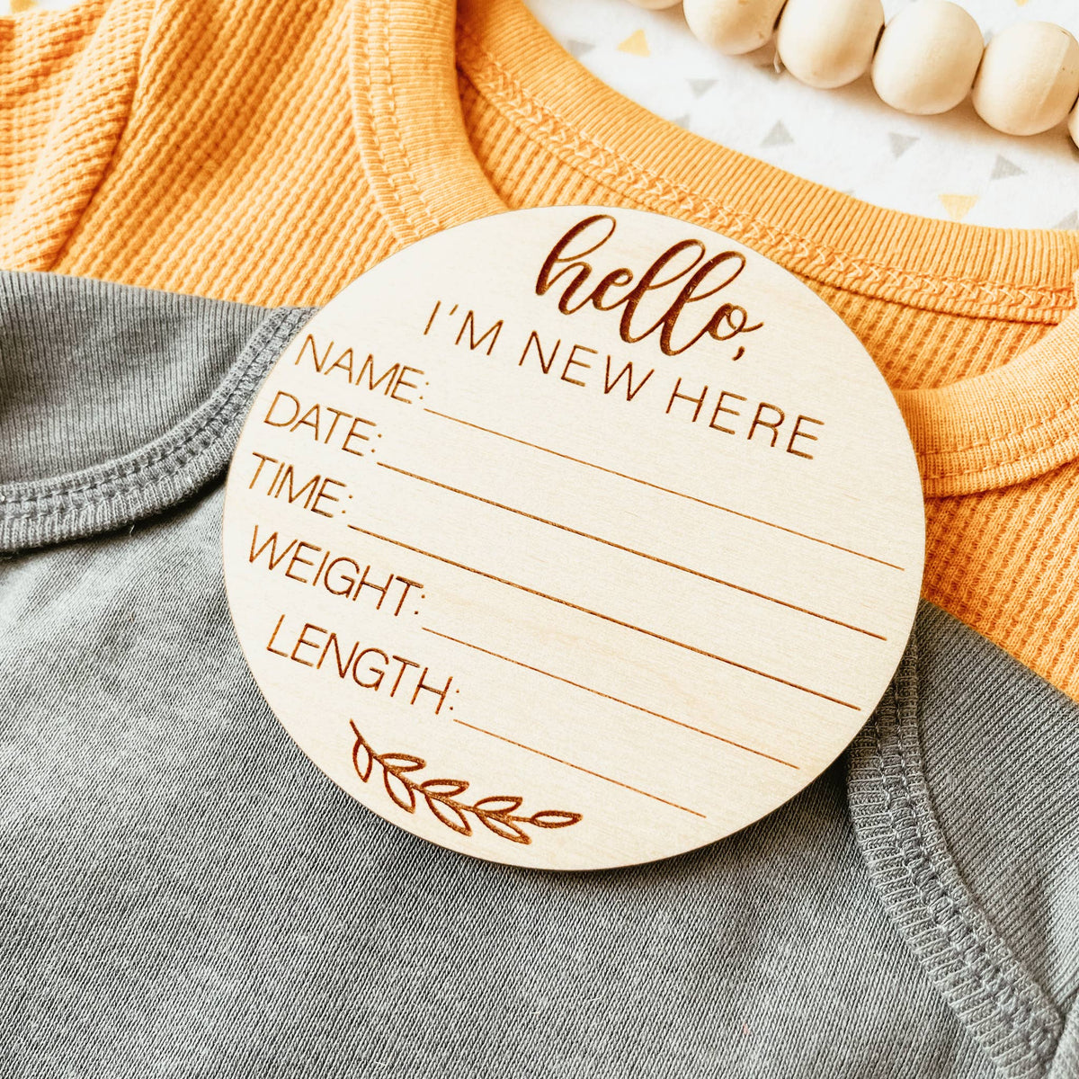 Knotty Design Co. - Baby Birth Announcement Sign