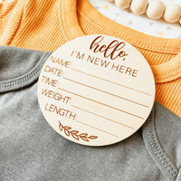 Knotty Design Co. - Baby Birth Announcement Sign