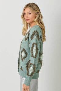 Aztec Cardi - Sage