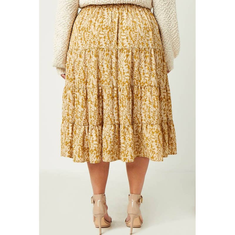 Botanical Tiered Skirt - Plus