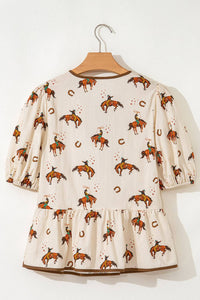 Ridin' High Puff Sleeve Blouse