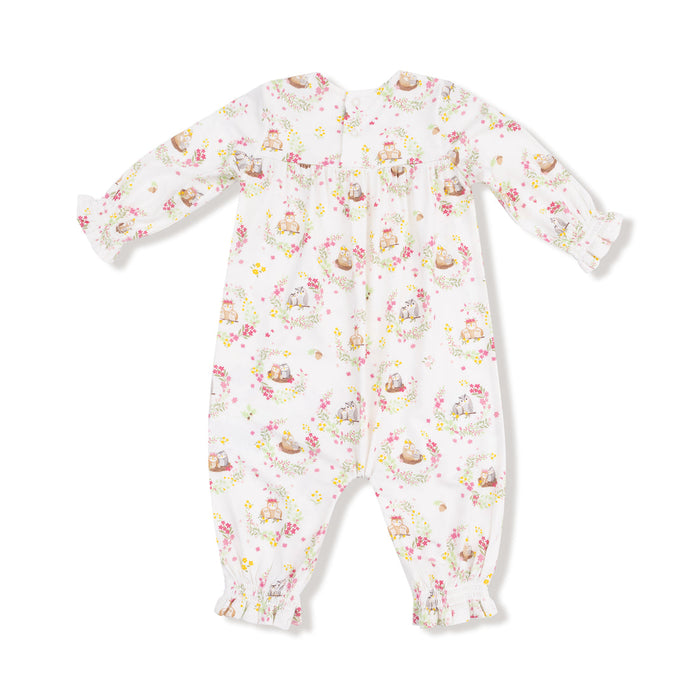 Smocked Floral OWL Romper