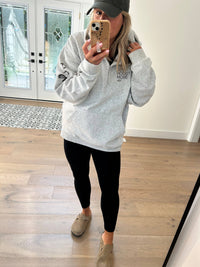 Busy Hockey Mom Hoodie: Ash Grey
