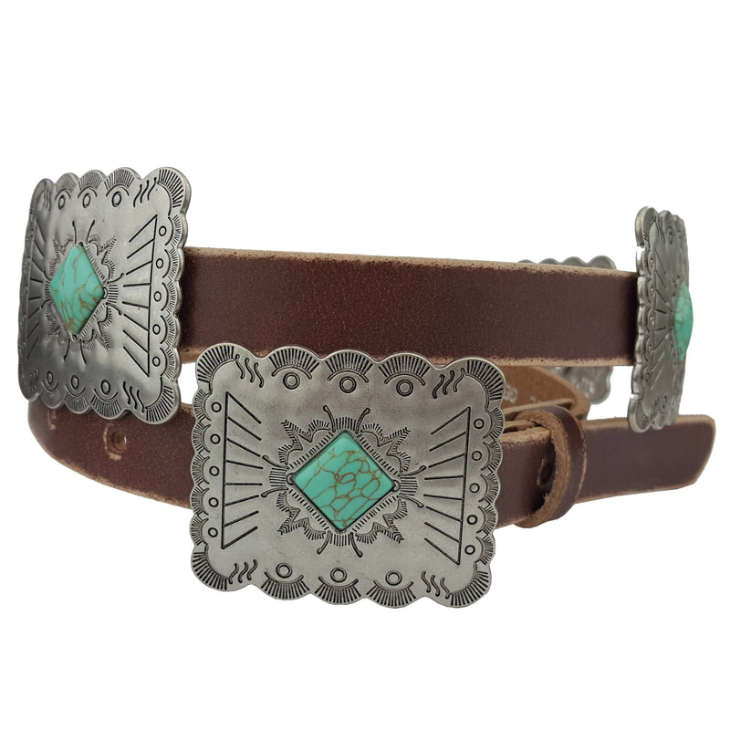 Outlaw Concho Belt-Brown