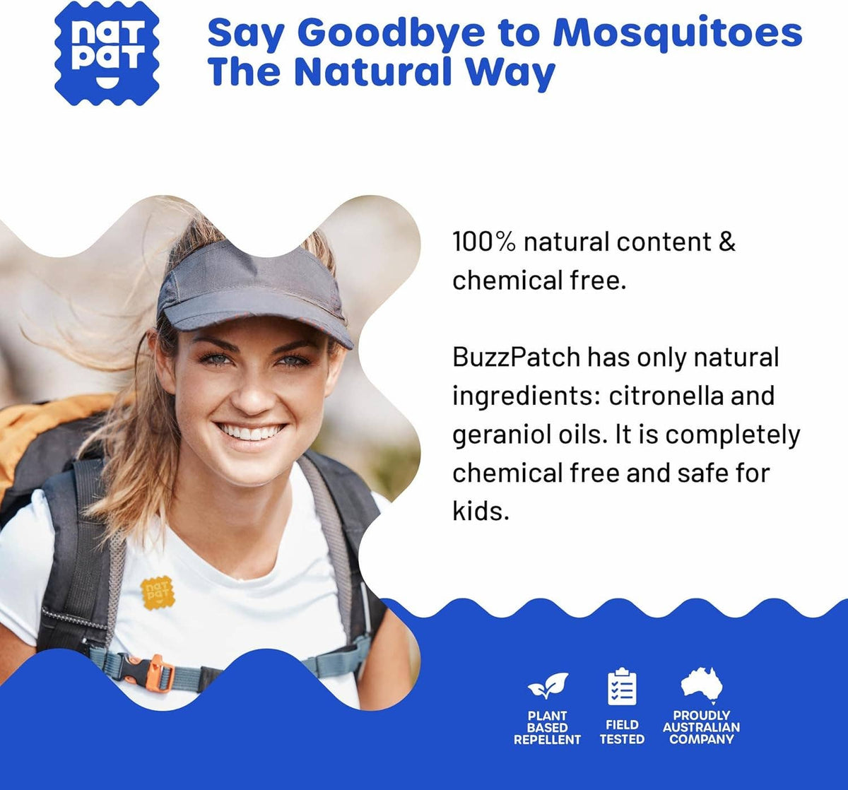 NATPAT Buzz Patch - Mosquito Repellent - Adult