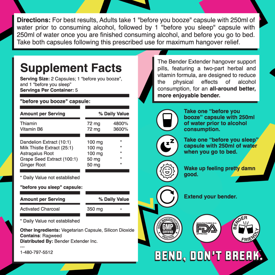 Bender Extender - The Bender Extender Hangover Support (5 Servings)