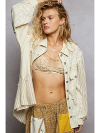 Denim & Lace Woven Jacket