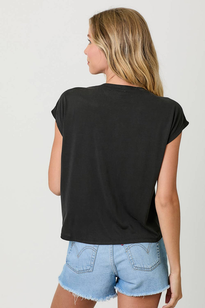 Abbigail Ruched Top - Black