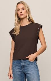 ZSUPPLY Camino Grommet Top- Dark Chocolate