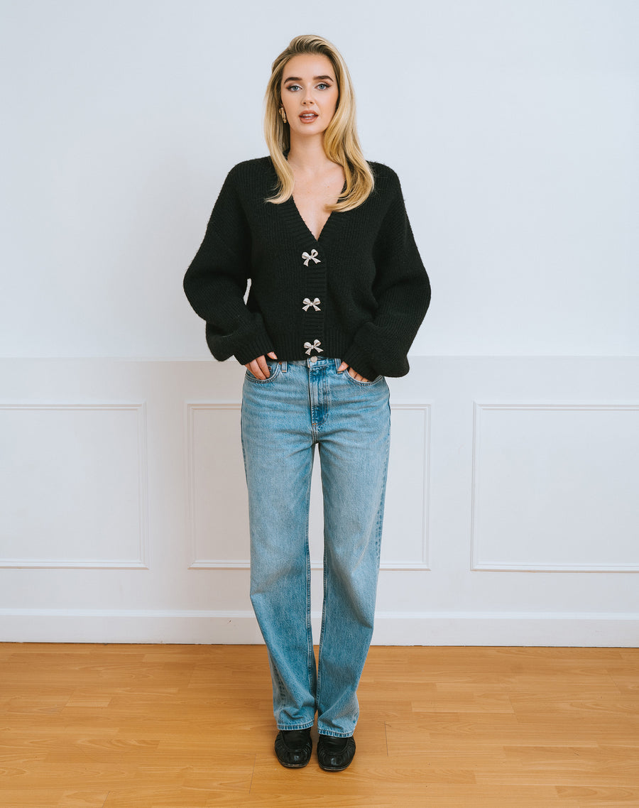 Brunette the Label Bow Cardigan