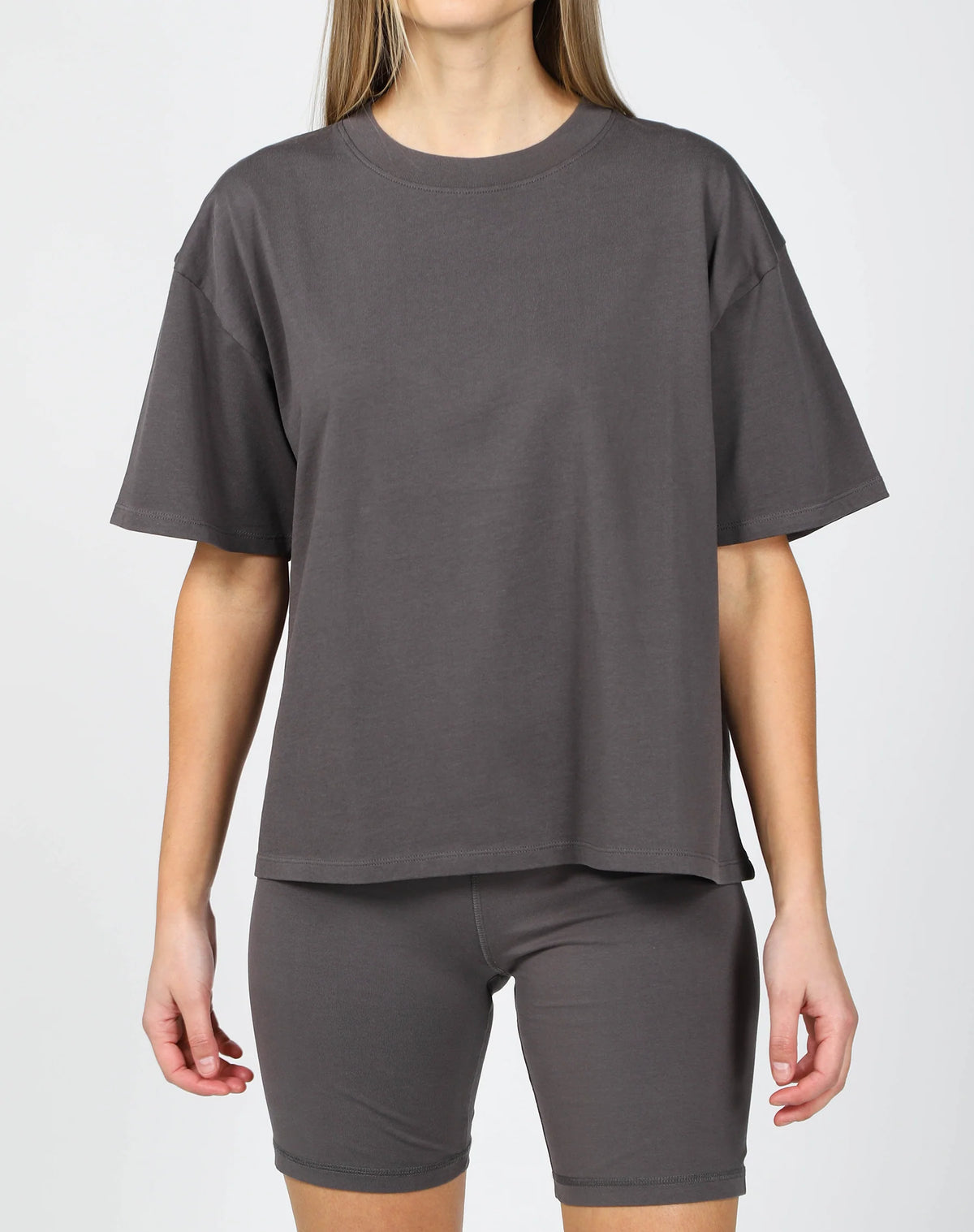 Brunette the Label Boxy Tee, Wash Grey