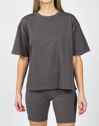 Brunette the Label Boxy Tee, Wash Grey