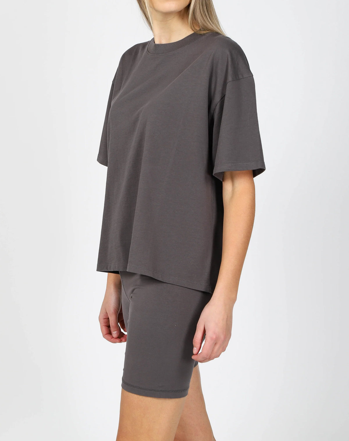 Brunette the Label Boxy Tee, Wash Grey