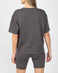 Brunette the Label Boxy Tee, Wash Grey