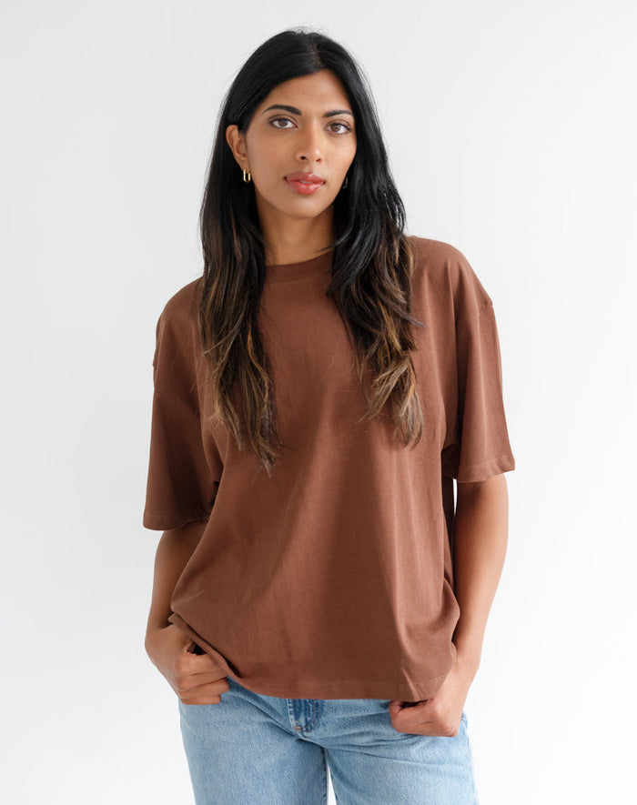 Brunette the Label Boxy Tee - Brown