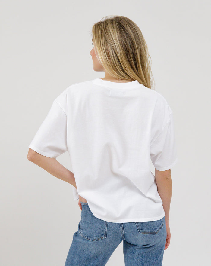 Brunette the Label Boxy Tee - White