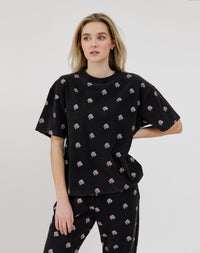 Brunette the Label All Over Flower Boxy Tee