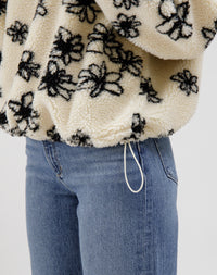 Brunette the Label 1/2 Zip Sherpa - Floral