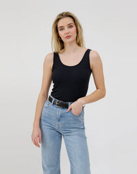 Brunette the Label Tank - Black
