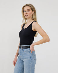 Brunette the Label Tank - Black