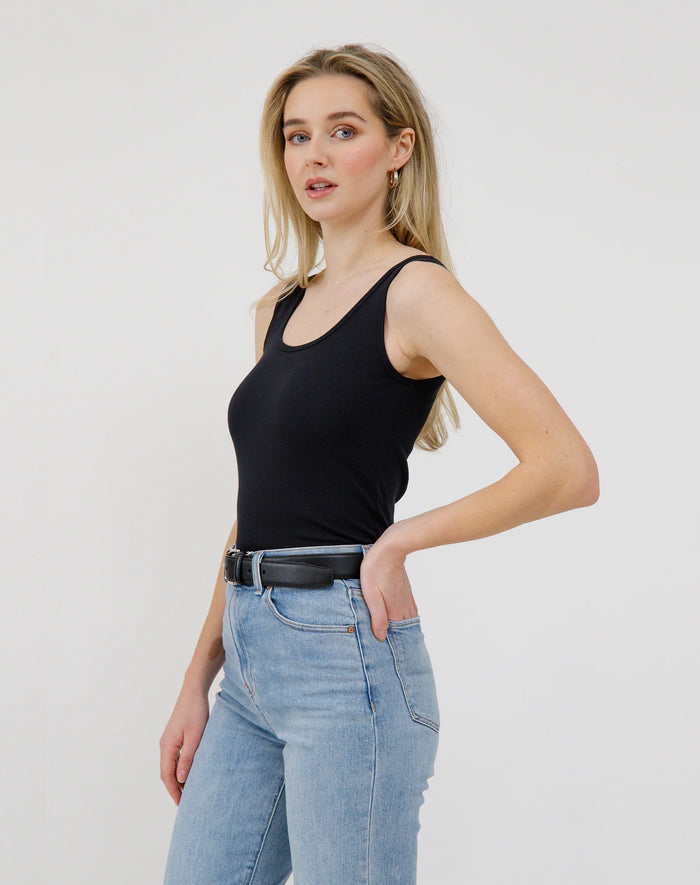 Brunette the Label Tank - Black
