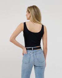 Brunette the Label Tank - Black