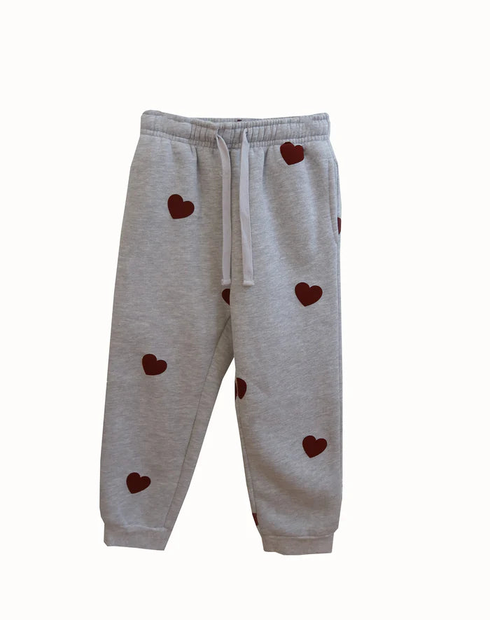 Brunette the Label Kids All Over Heart Joggers