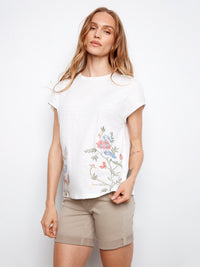 Charlie B Floral Embroidered TShirt
