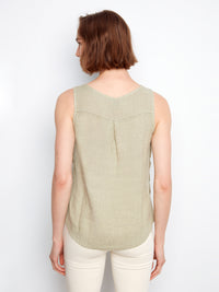 Charlie B Crisp Linen Blouse - Sage
