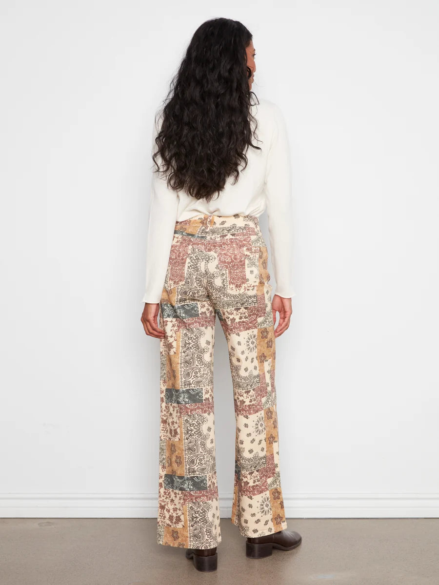Charlie B Wide Leg Print Pants